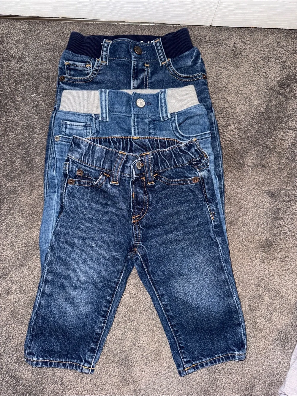 GAP Baby Denim Pull-On Jeans set of 3 - Various denim washes